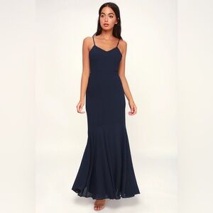 Lulus We Belong Together Navy Blue Maxi Dress